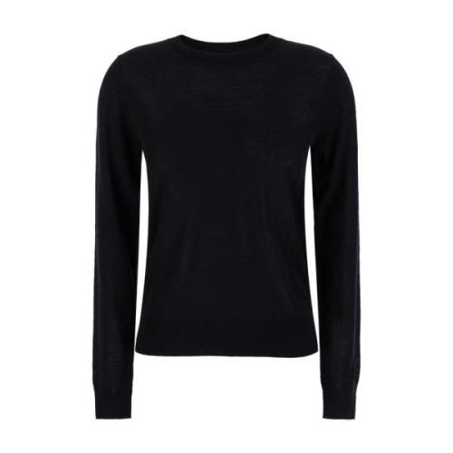 Zwarte Crewneck Sweater met Lange Mouwen P.a.r.o.s.h. , Black , Dames