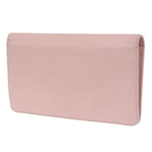 Pre-owned Leather wallets Chanel Vintage , Pink , Dames