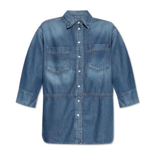 Denim overhemd Ganni , Blue , Dames