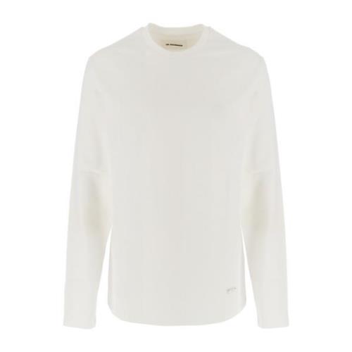 Casual Katoenen T-Shirt Jil Sander , White , Heren