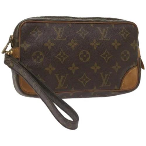 Pre-owned Canvas clutches Louis Vuitton Vintage , Brown , Dames