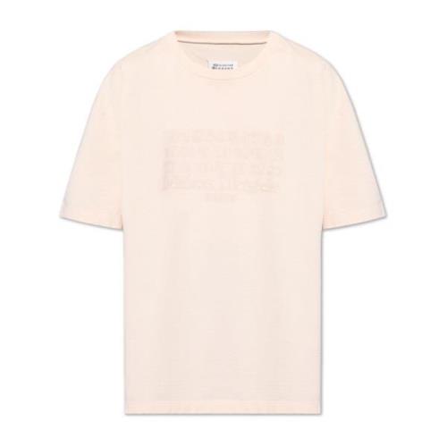 T-shirt met logo Maison Margiela , Beige , Heren