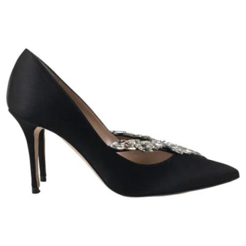 Pre-owned Fabric heels Manolo Blahnik Pre-owned , Black , Dames