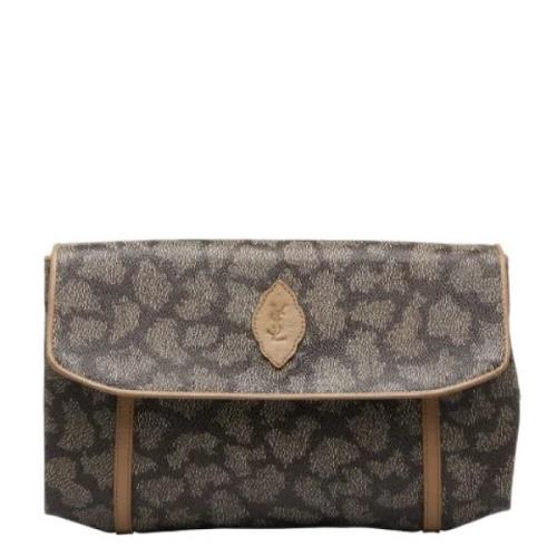 Pre-owned Canvas clutches Yves Saint Laurent Vintage , Brown , Dames