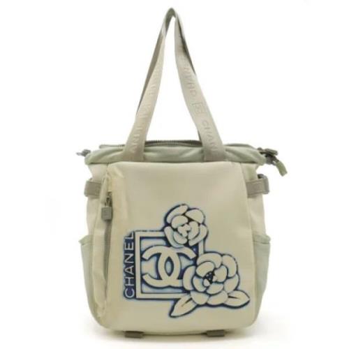 Pre-owned Canvas totes Chanel Vintage , White , Dames