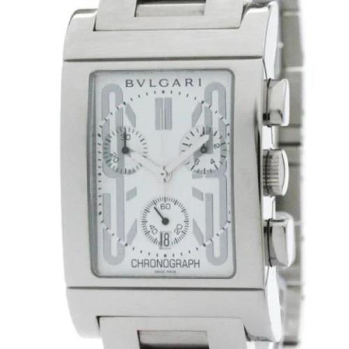 Pre-owned Stainless Steel watches Bvlgari Vintage , White , Heren