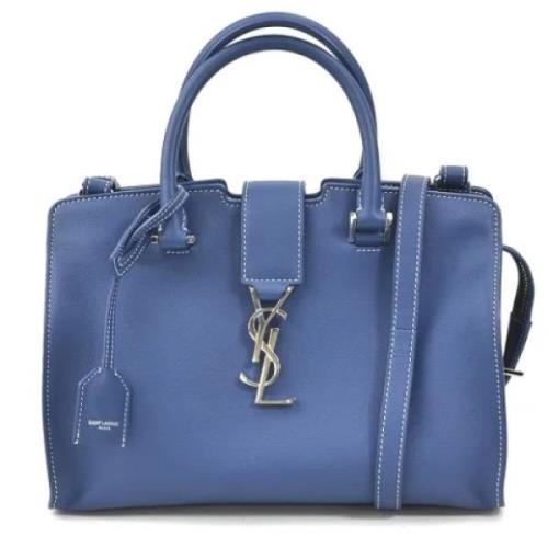 Pre-owned Fabric handbags Yves Saint Laurent Vintage , Blue , Dames