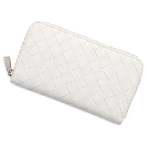 Pre-owned Leather wallets Bottega Veneta Vintage , White , Dames