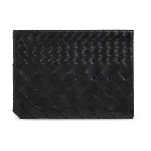 Halve Rits Pouch handtas Bottega Veneta , Black , Heren