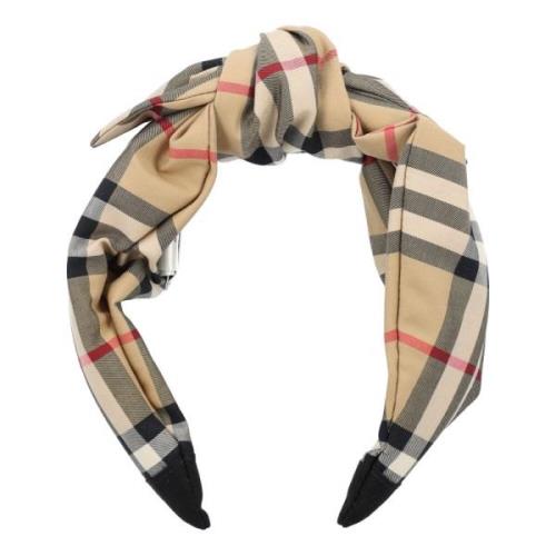 Chic Archive Beige Check Haarband Burberry , Beige , Dames