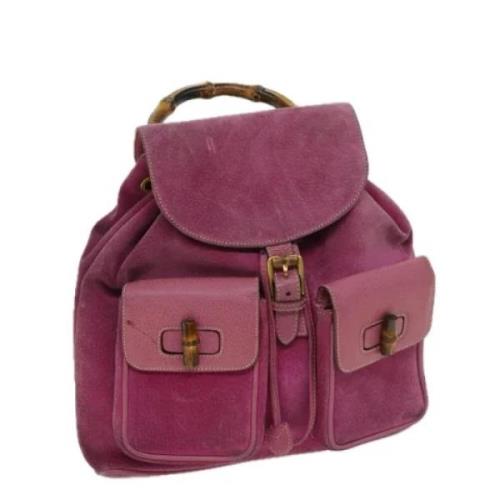 Pre-owned Suede shoulder-bags Gucci Vintage , Pink , Dames