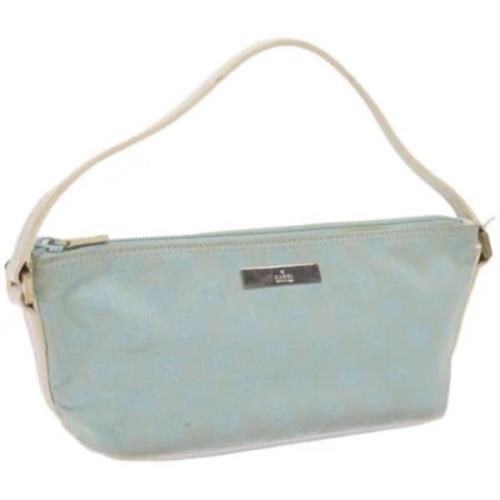 Pre-owned Canvas pouches Gucci Vintage , Blue , Dames