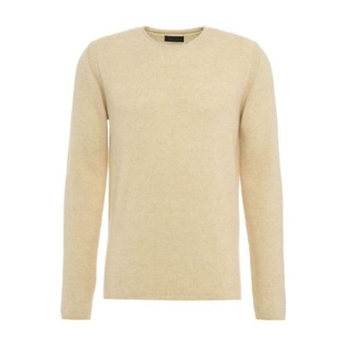 Bruine Gebreide Trui Aw24 Roberto Collina , Beige , Heren