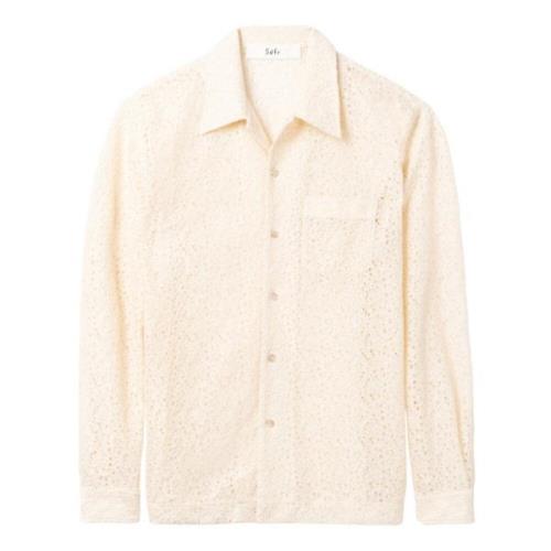 Vierbladige Witte Jagou Shirt Séfr , Beige , Heren