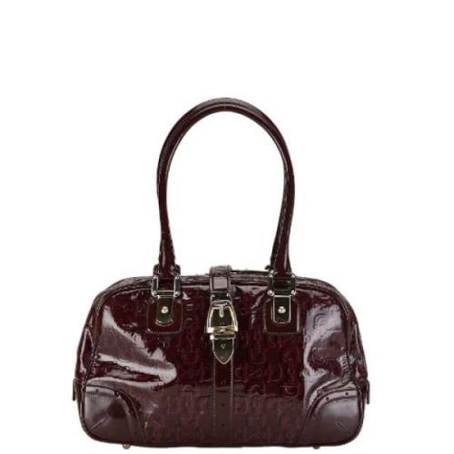 Pre-owned Leather handbags Gucci Vintage , Purple , Dames