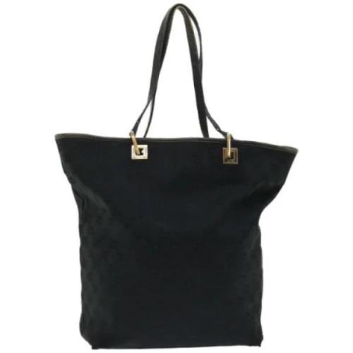 Pre-owned Canvas totes Gucci Vintage , Black , Dames