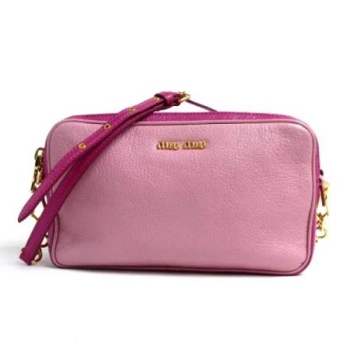 Pre-owned Leather shoulder-bags Miu Miu Pre-owned , Pink , Dames