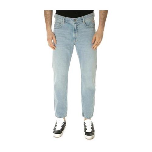 Carrot Fit Denim Jeans Roy Roger's , Blue , Heren