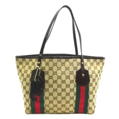 Pre-owned Canvas gucci-bags Gucci Vintage , Beige , Dames