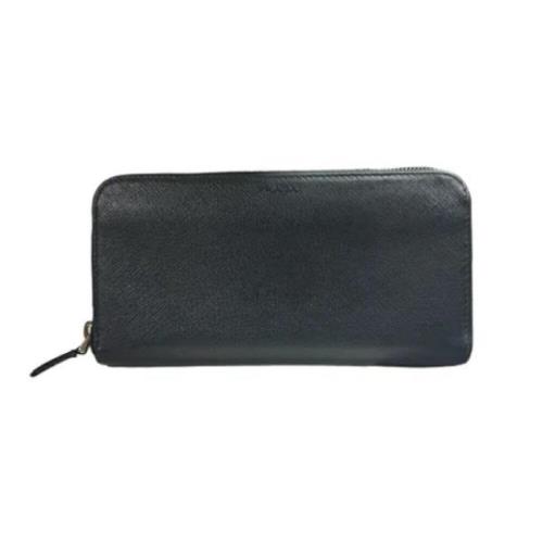 Pre-owned Leather wallets Prada Vintage , Black , Dames