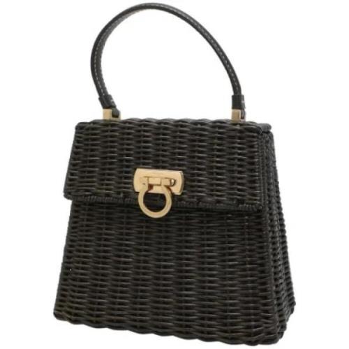 Pre-owned Fabric handbags Salvatore Ferragamo Pre-owned , Black , Dame...