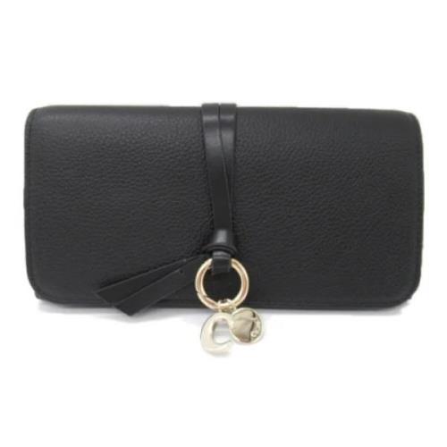 Pre-owned Leather wallets Chloé Pre-owned , Black , Dames