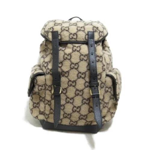 Pre-owned Canvas backpacks Gucci Vintage , Brown , Dames