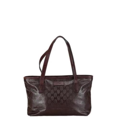 Pre-owned Leather gucci-bags Gucci Vintage , Brown , Dames