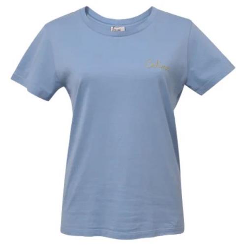 Pre-owned Cotton tops Celine Vintage , Blue , Dames