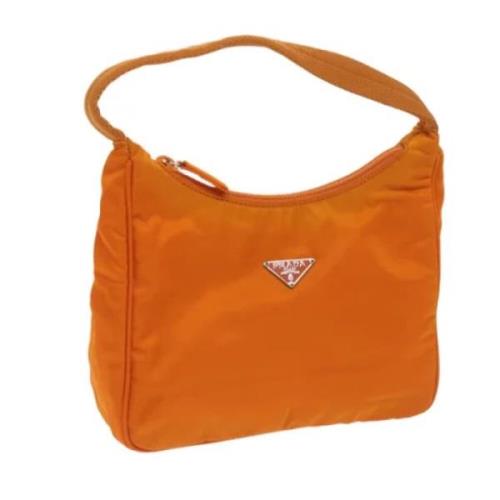 Pre-owned Nylon handbags Prada Vintage , Orange , Dames