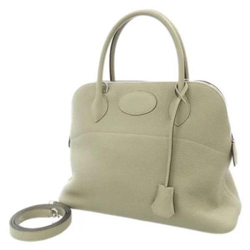 Pre-owned Leather handbags Hermès Vintage , Gray , Dames