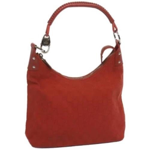 Pre-owned Canvas shoulder-bags Gucci Vintage , Red , Dames