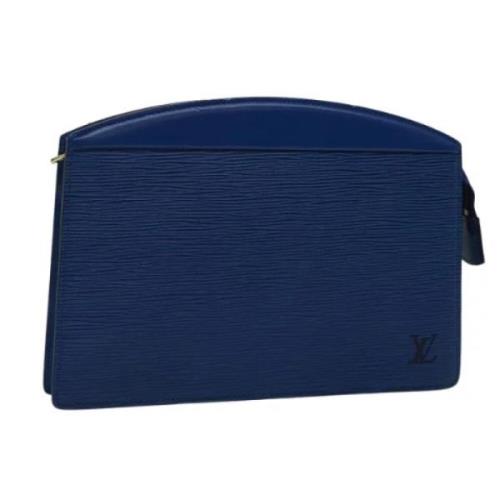 Pre-owned Leather pouches Louis Vuitton Vintage , Blue , Dames