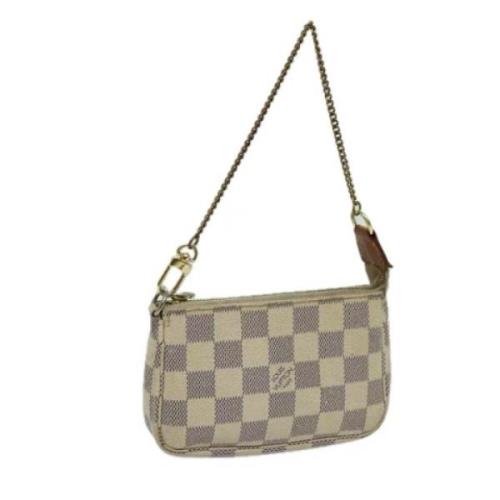 Pre-owned Canvas pouches Louis Vuitton Vintage , White , Dames