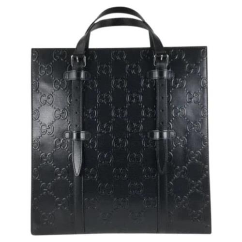 Pre-owned Leather totes Gucci Vintage , Black , Dames