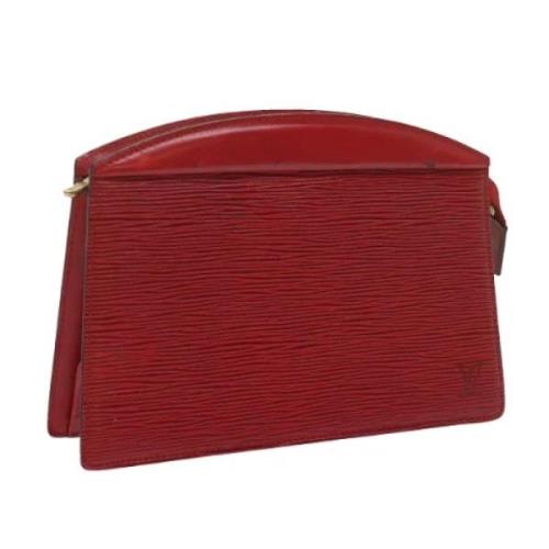 Pre-owned Leather clutches Louis Vuitton Vintage , Red , Dames