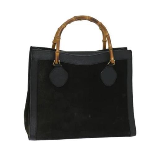 Pre-owned Suede handbags Gucci Vintage , Black , Dames