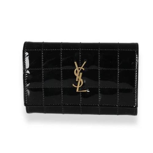 Pre-owned Leather clutches Yves Saint Laurent Vintage , Black , Dames