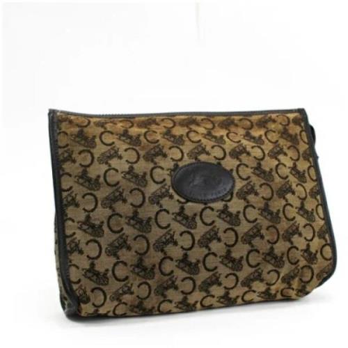 Pre-owned Canvas clutches Celine Vintage , Beige , Dames