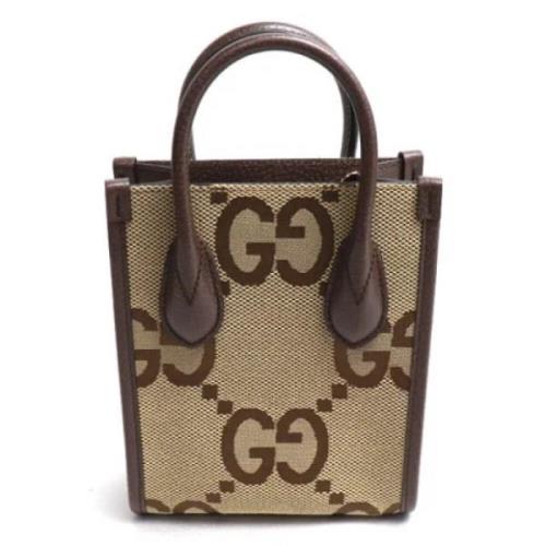 Pre-owned Canvas handbags Gucci Vintage , Beige , Dames