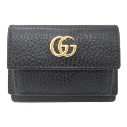 Pre-owned Leather wallets Gucci Vintage , Black , Dames