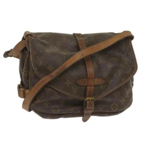 Pre-owned Canvas louis-vuitton-bags Louis Vuitton Vintage , Brown , Da...