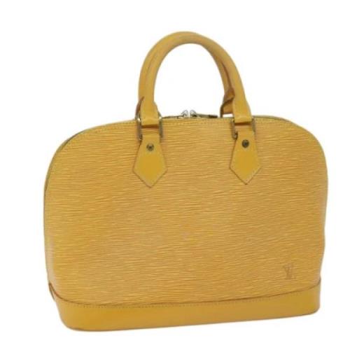 Pre-owned Leather handbags Louis Vuitton Vintage , Yellow , Dames