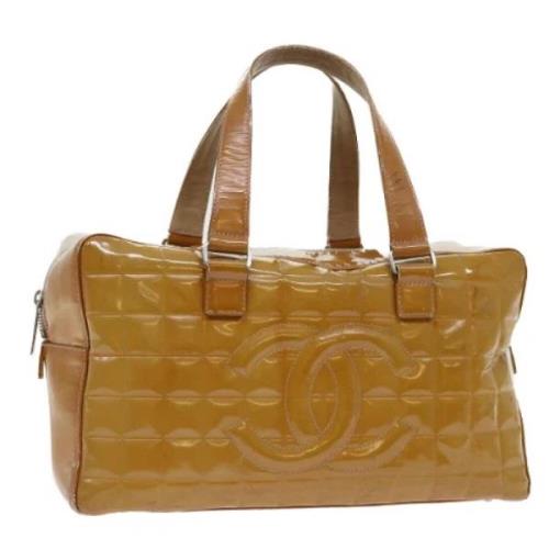 Pre-owned Leather chanel-bags Chanel Vintage , Yellow , Dames