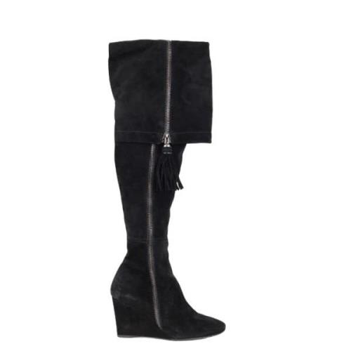 Pre-owned Suede boots Dior Vintage , Black , Dames