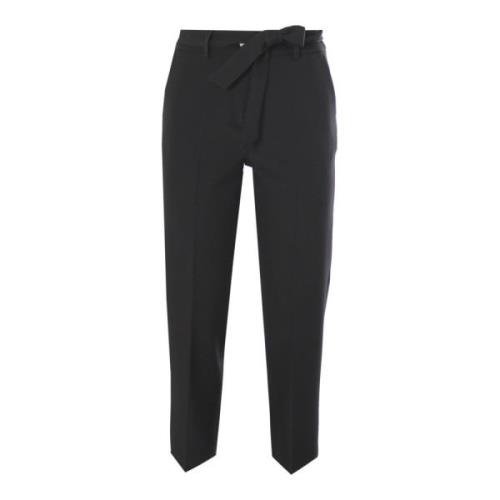 Zwarte Broek met Centrale Plooi Kocca , Black , Dames