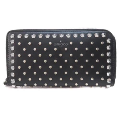 Pre-owned Leather wallets Jimmy Choo Pre-owned , Black , Dames