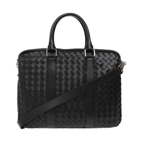 Klassieke Intrecciato Grote aktetas Bottega Veneta , Black , Heren