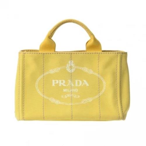 Pre-owned Canvas prada-bags Prada Vintage , Yellow , Dames