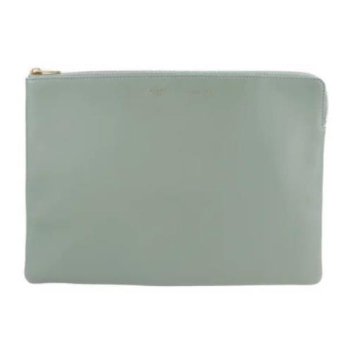 Pre-owned Leather clutches Celine Vintage , Green , Dames